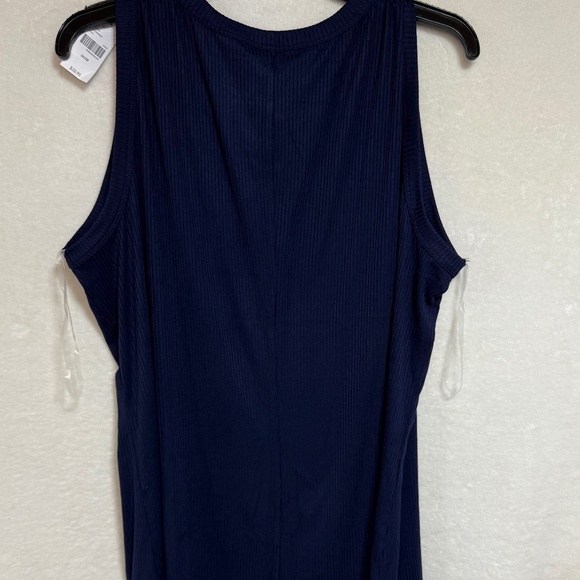 Lane Bryant Ribbed Tank Top Size 26/28 Navy Tunic Basic Minimal Layer Flowy NEW - Picture 9 of 10
